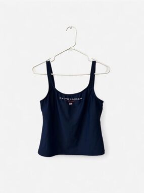 Ralph Lauren Navy Scoop Neck Sport Tank Top